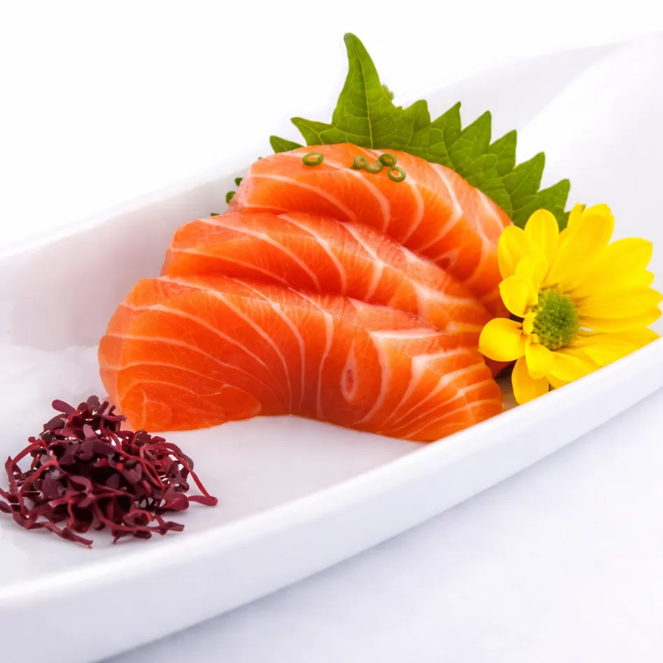 Fresh Salmon Sashimi at Sushi Panda - All you can eat sushi Calgary